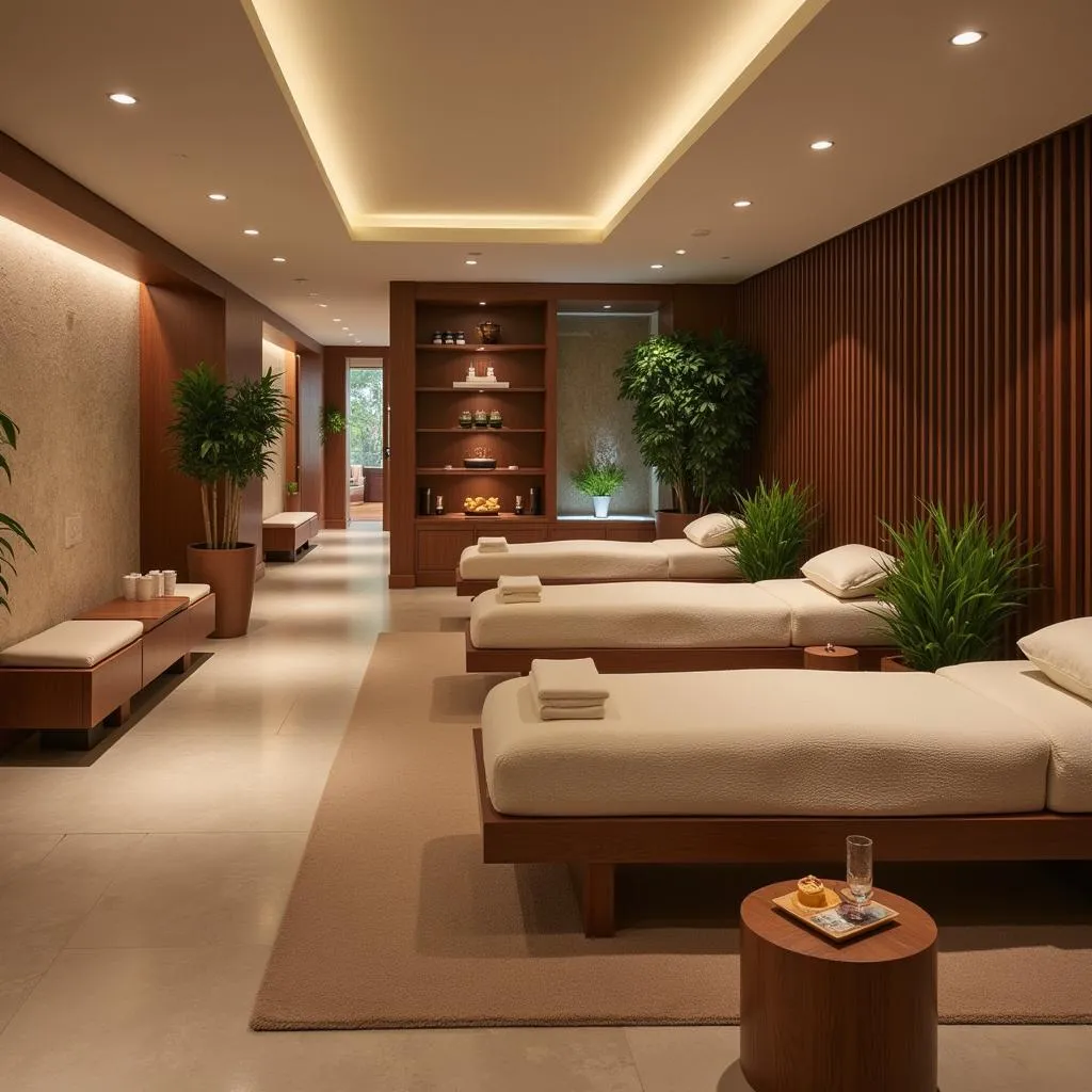 Spacious relaxation area at Aura Day Spa Southpoint Mall