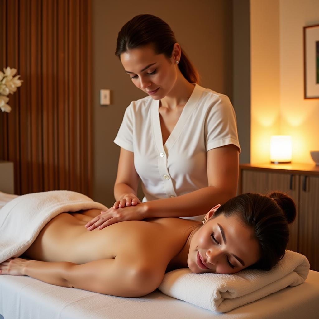 Soothing Massage Treatment at Aura Spa