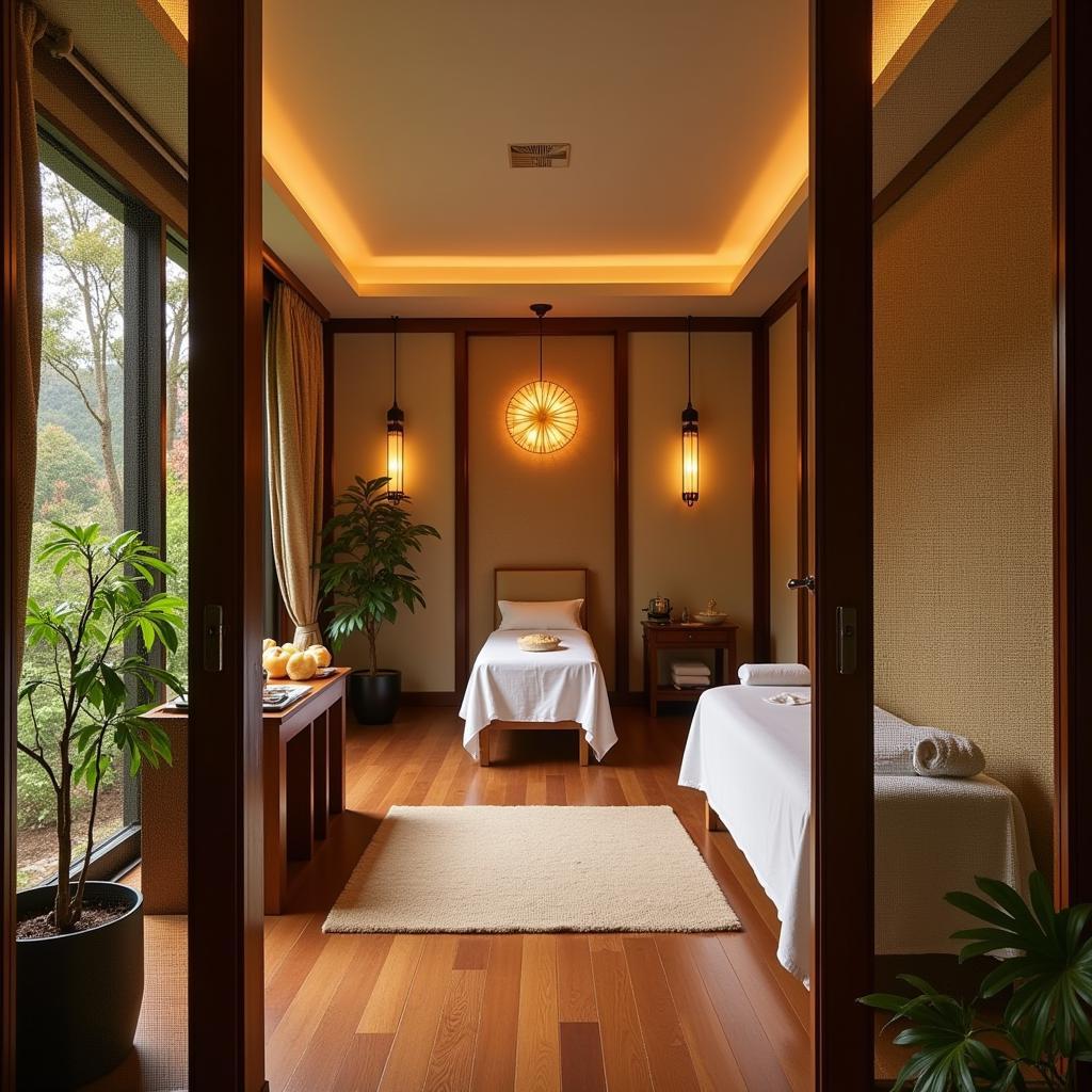 Serene Interior of Aura Thai Spa in Goa