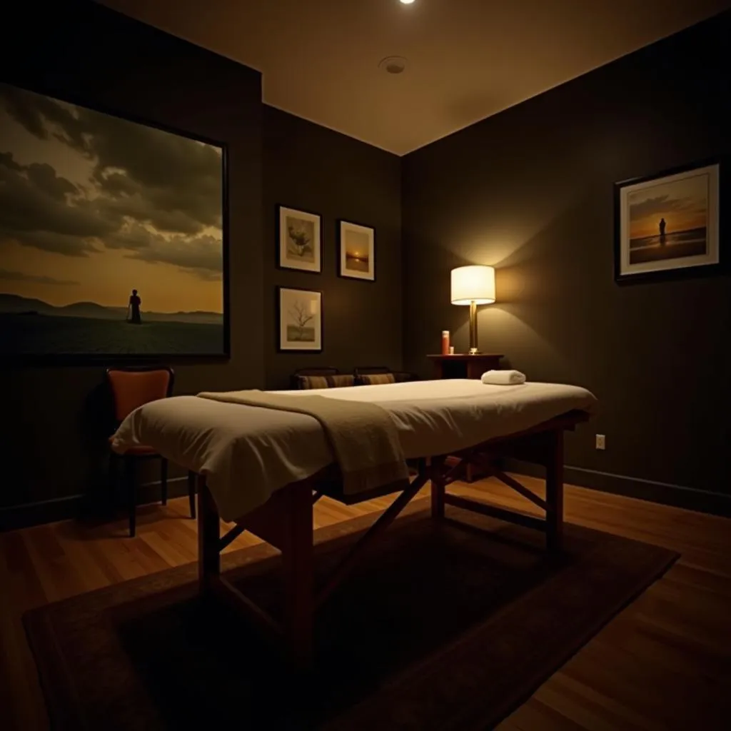 Relaxing av spa massage room