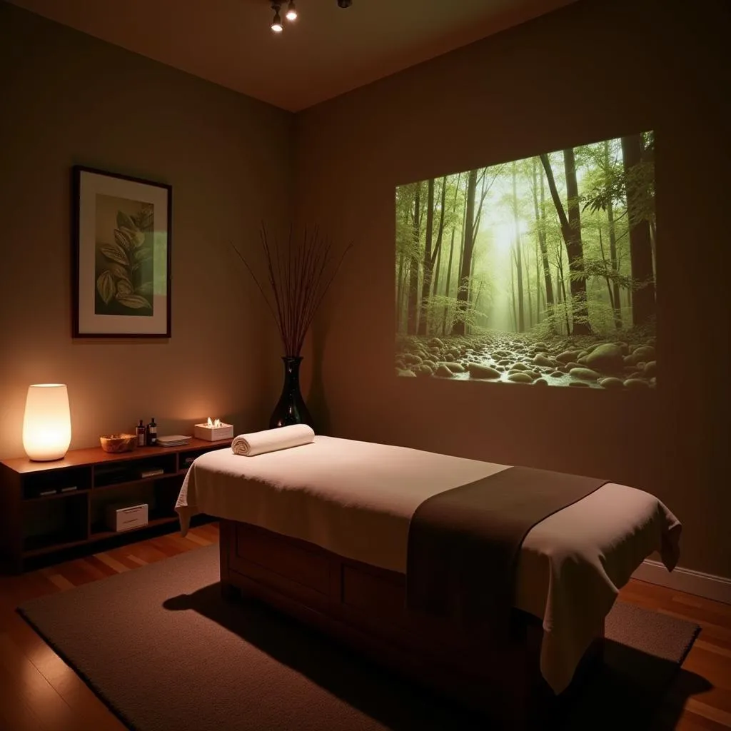 Tranquil av spa room