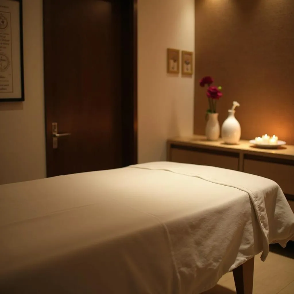 Luxurious treatment room at Avalon Spa Delhi