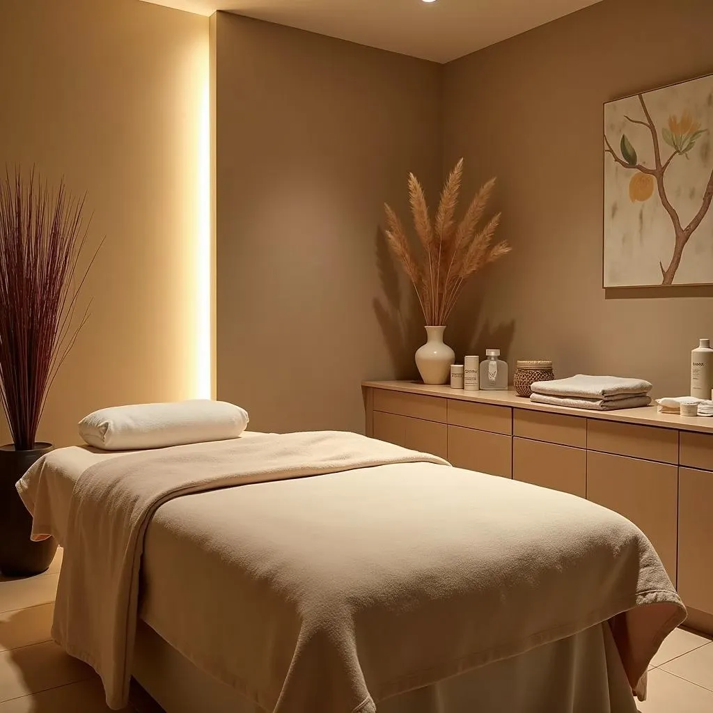 Tranquil Aveda Spa Treatment Room