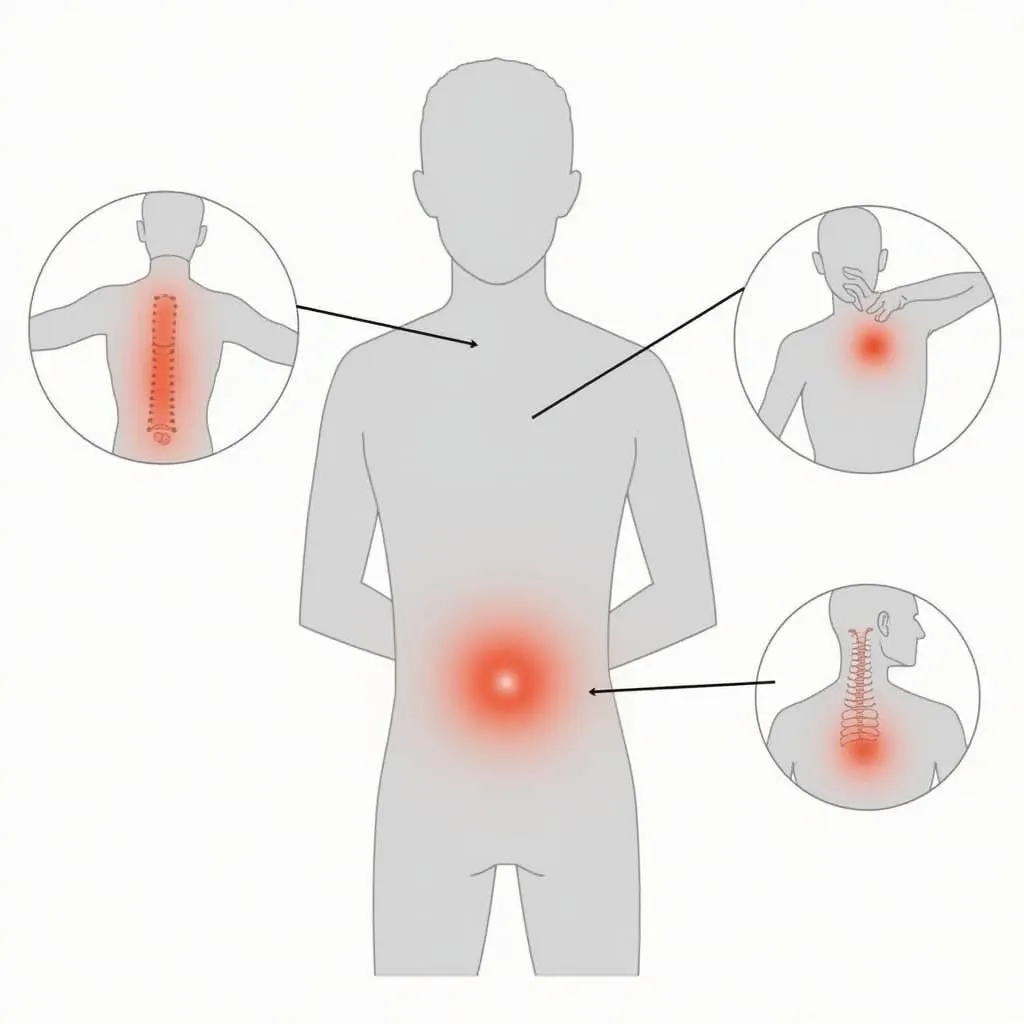 Illustration of Common Axial Spondyloarthritis Symptoms