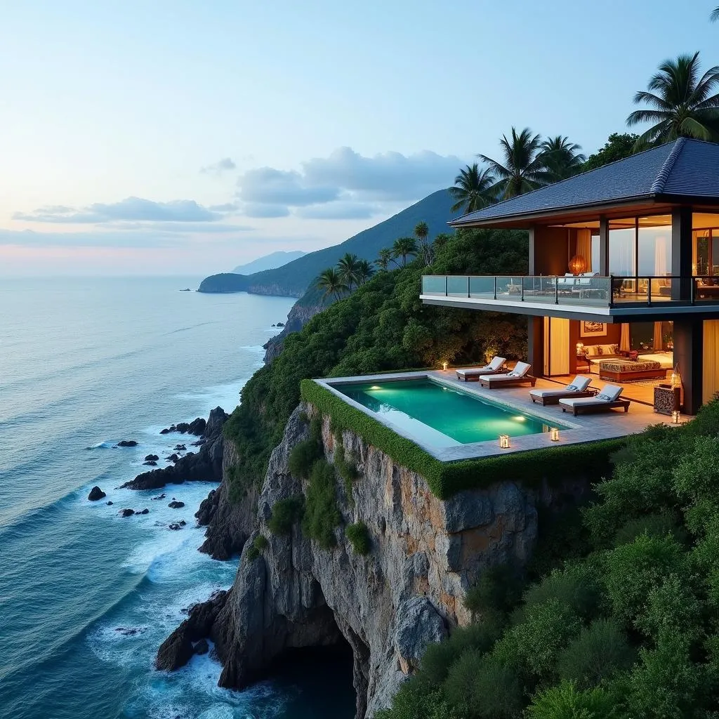 Luxurious Cliff-Top Villa with Breathtaking Ocean View