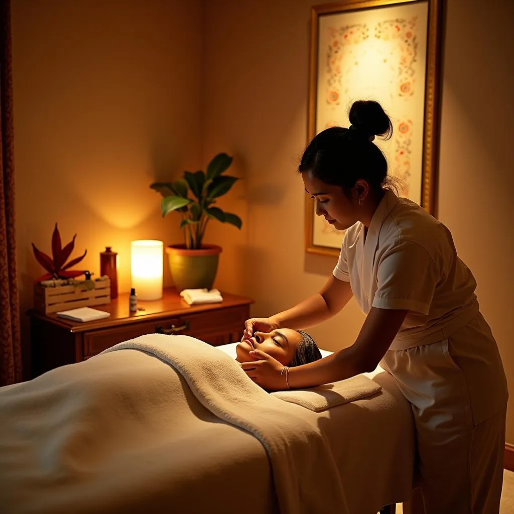 Ayurveda treatment room at Moksha Himalaya Spa Resort