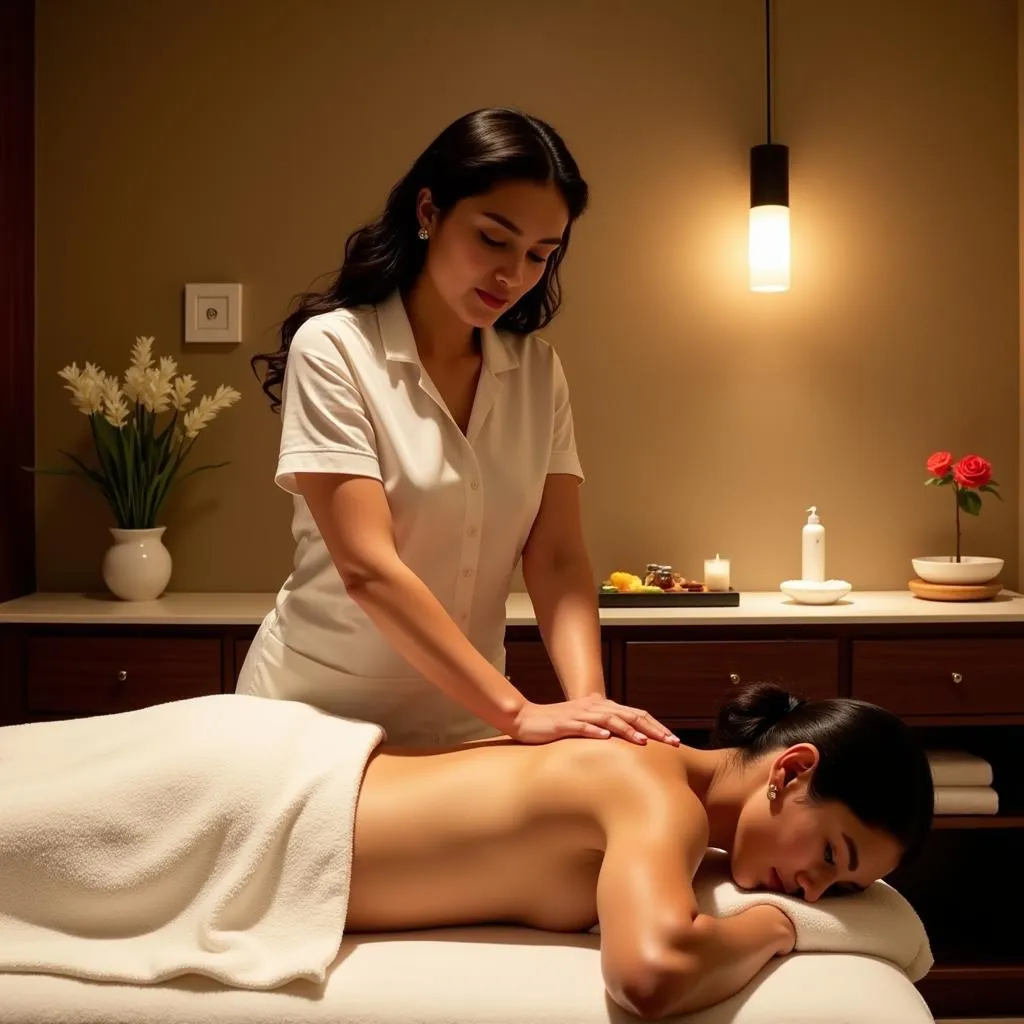 Ayurvedic massage therapy at Ajmal Spa