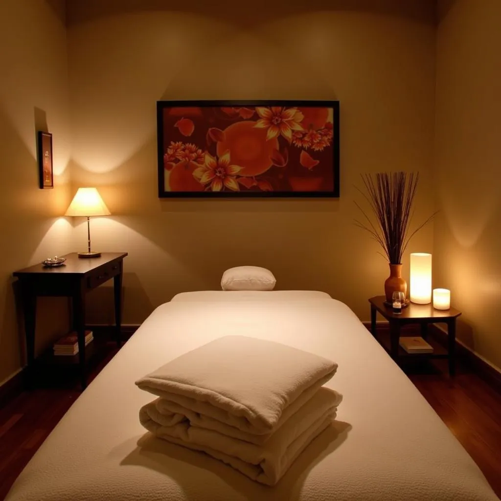 Ayurvedic massage treatment room at Roott Wellness Spa