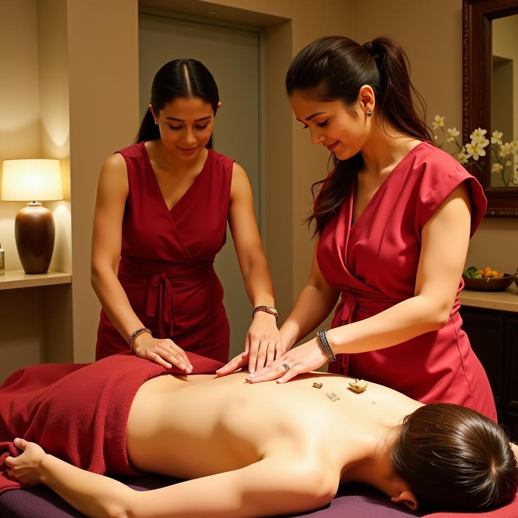 Traditional Ayurvedic spa treatment in Lucknow