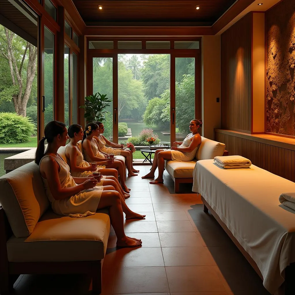 Tranquil Relaxation Area at Ayurvilla Spa