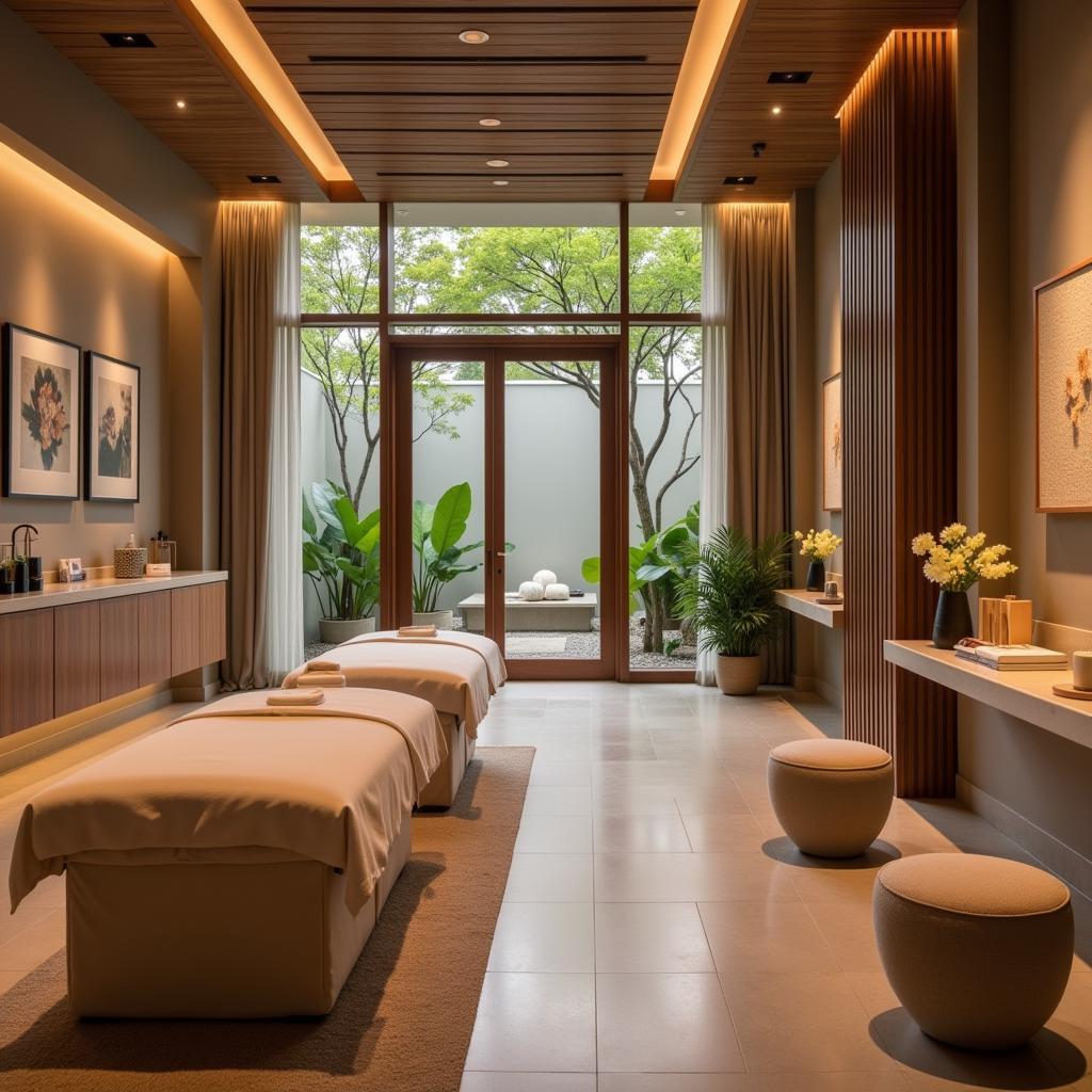 Serene interior of a baan spa near Churchgate