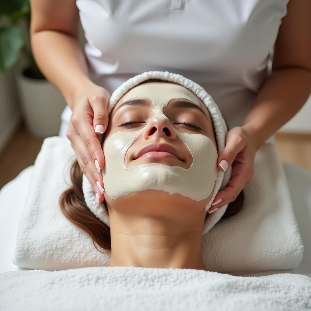 Revitalizing facial treatment at Bakwena Day Spa