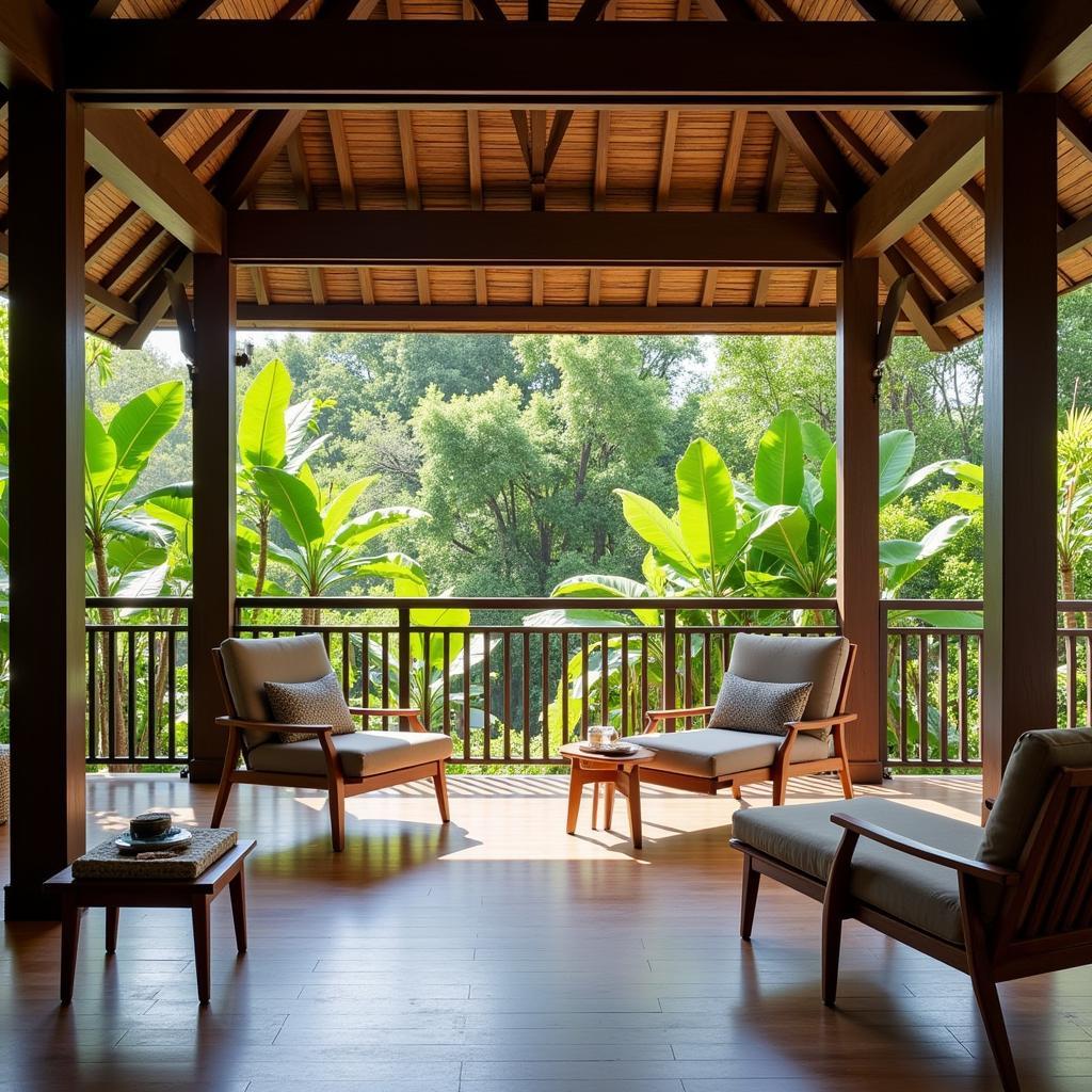 Relaxation Area in a Bali Orchid Spa Ubud