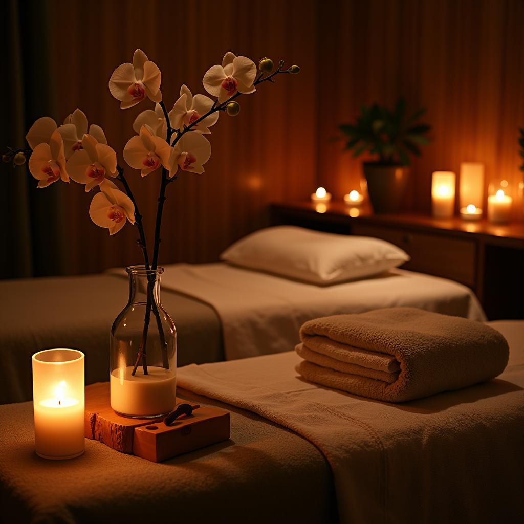 Serene Treatment Room in a Bali Orchid Spa Ubud