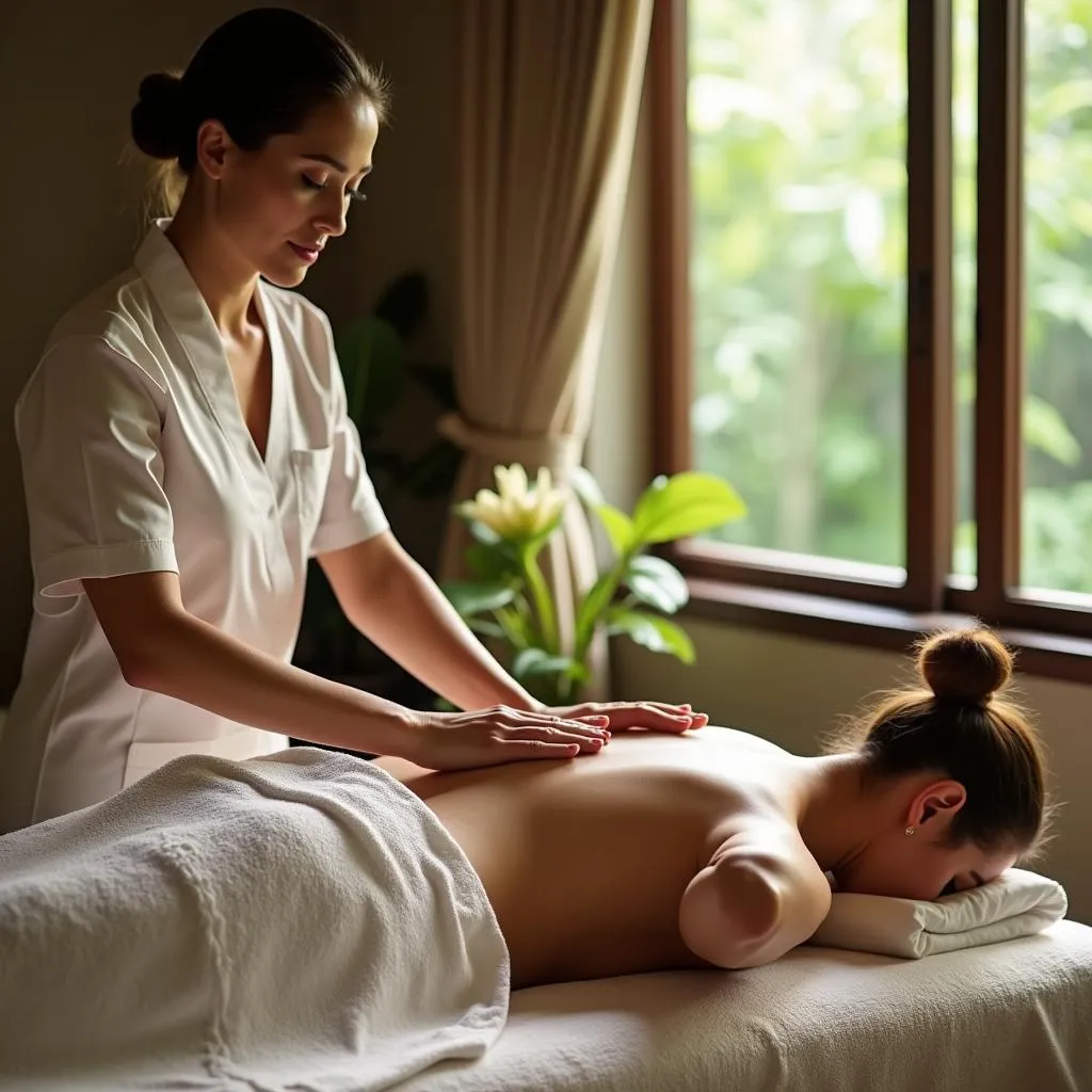 Traditional Balinese massage at The Light Spa Seminyak