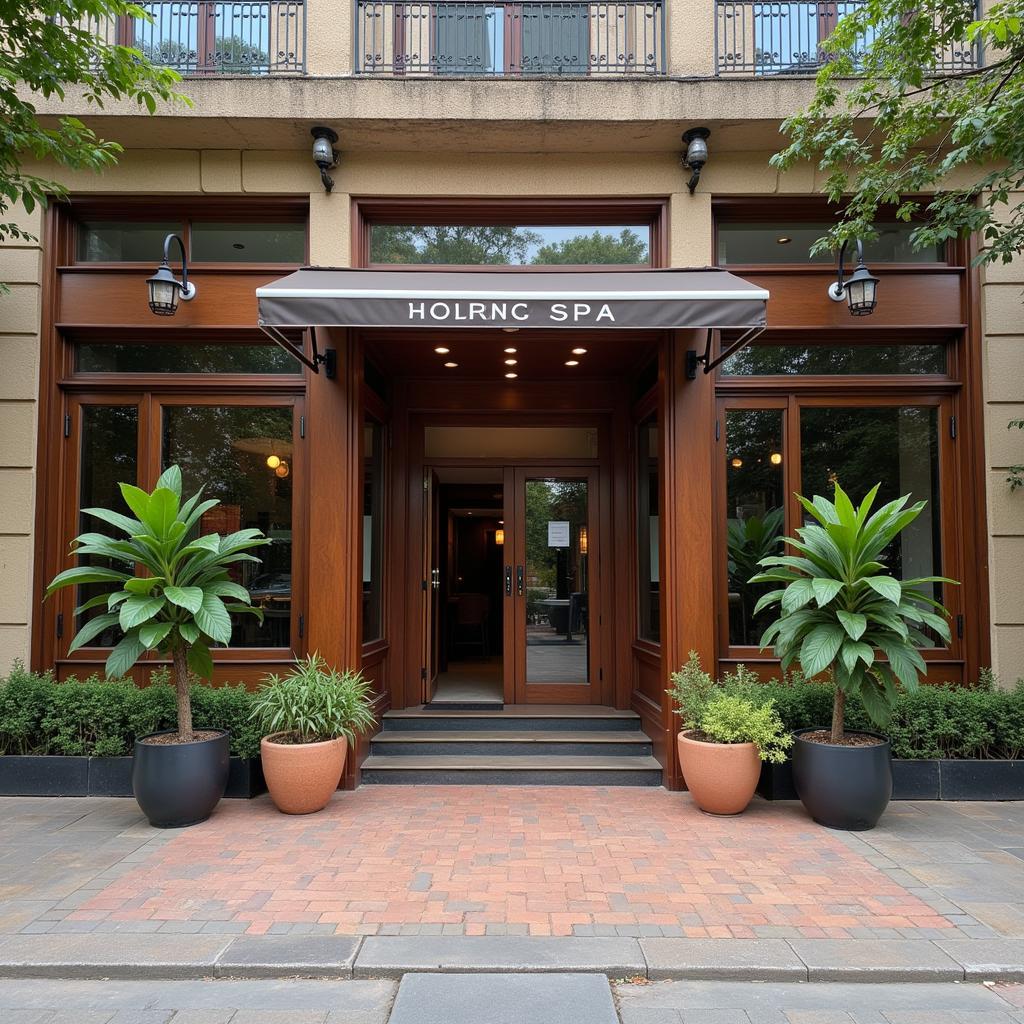 Exterior view of a top-rated spa in Sambalpur's commercial area