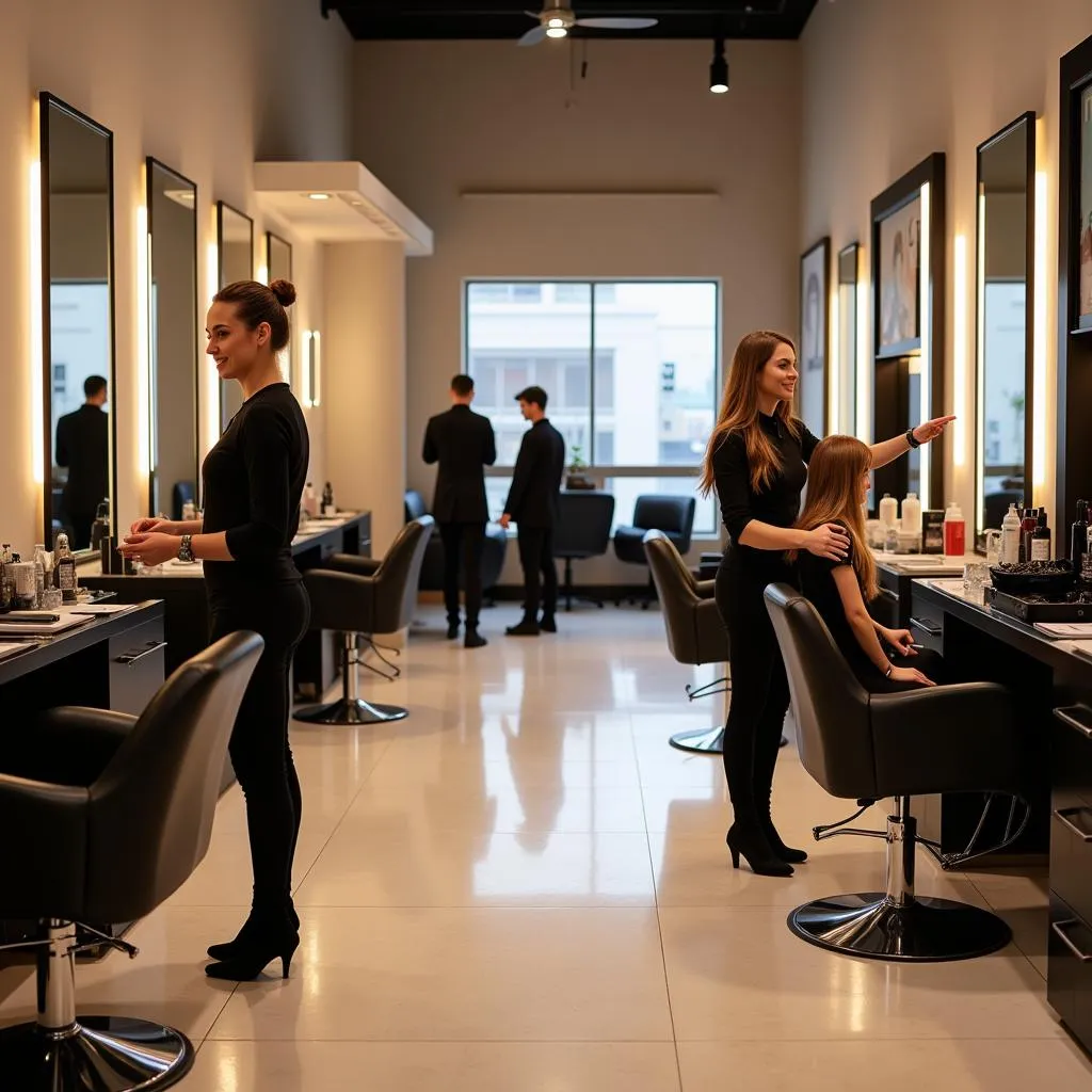 Modern and luxurious interior of a BFS salon