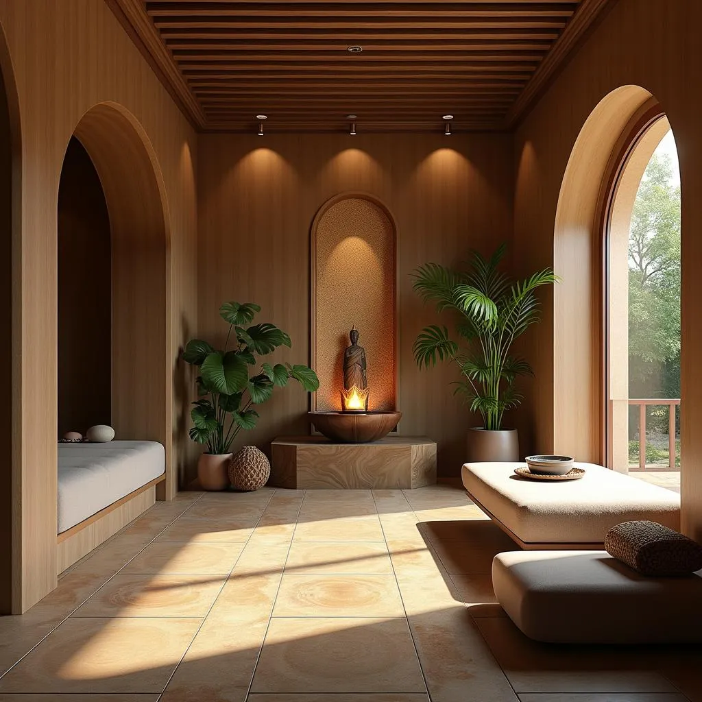 Serene and inviting spa interior