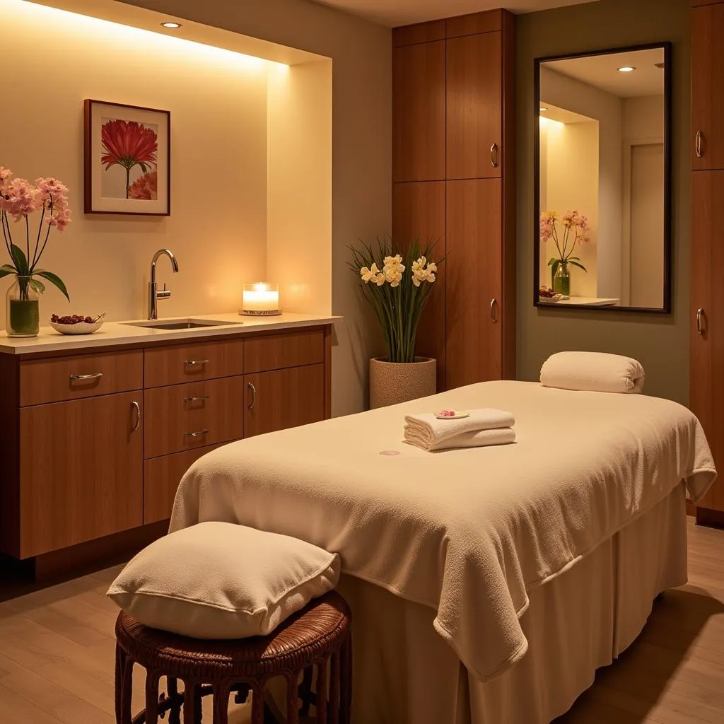 Serene Bloom Spa Treatment Room