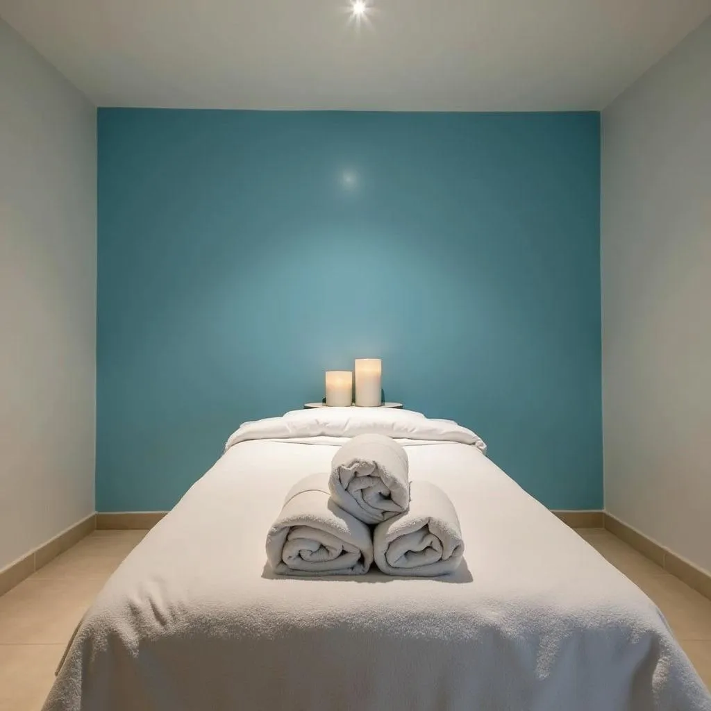 Blue Accent Wall in Spa