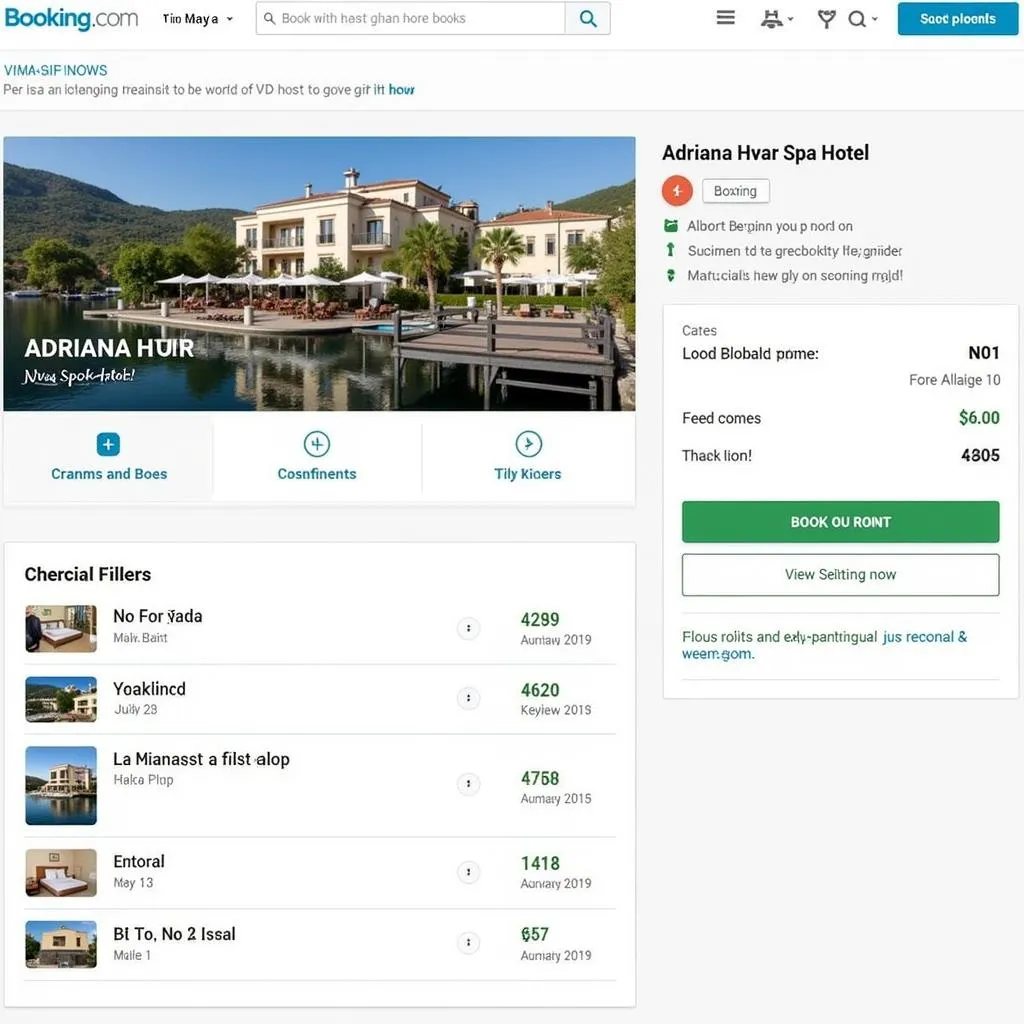 Booking.com Adriana Hvar Spa Hotel Reservation