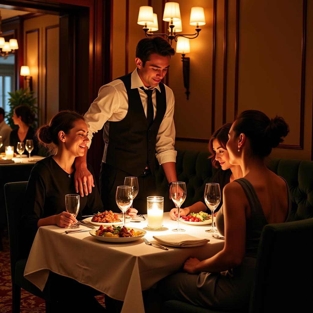 Elegant dining experience at Cedar Grand Hotel's restaurant