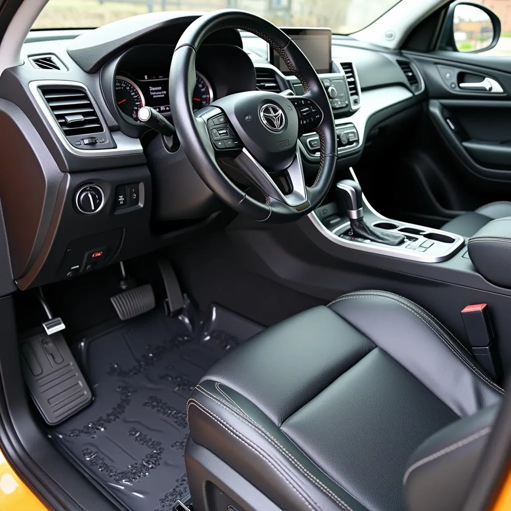 Clean and Shiny Car Interior