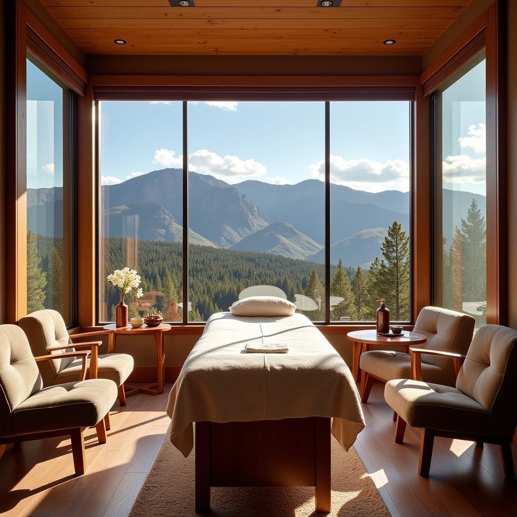 Relaxing spa with mountain view in Colorado