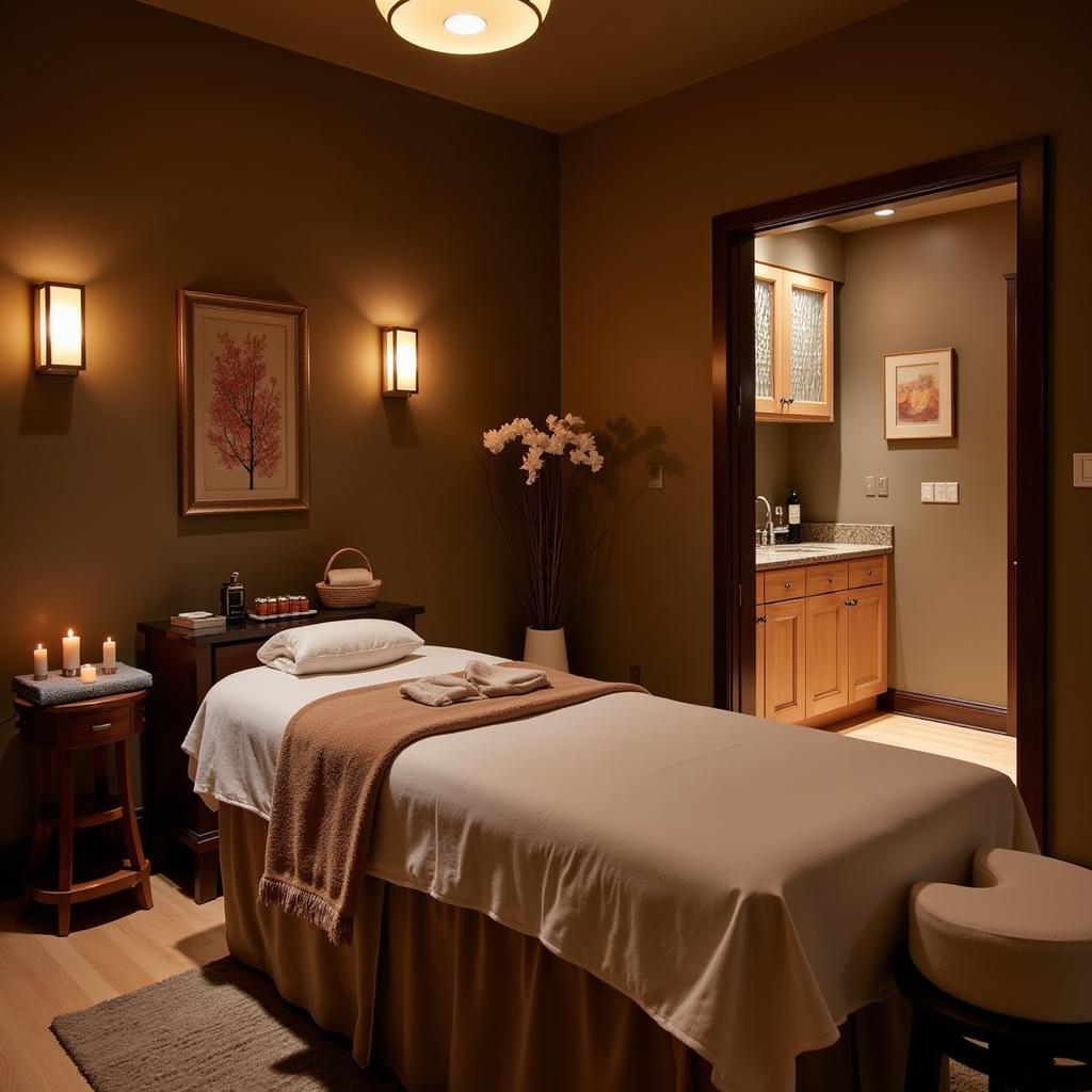 Spa treatment room in Colorado