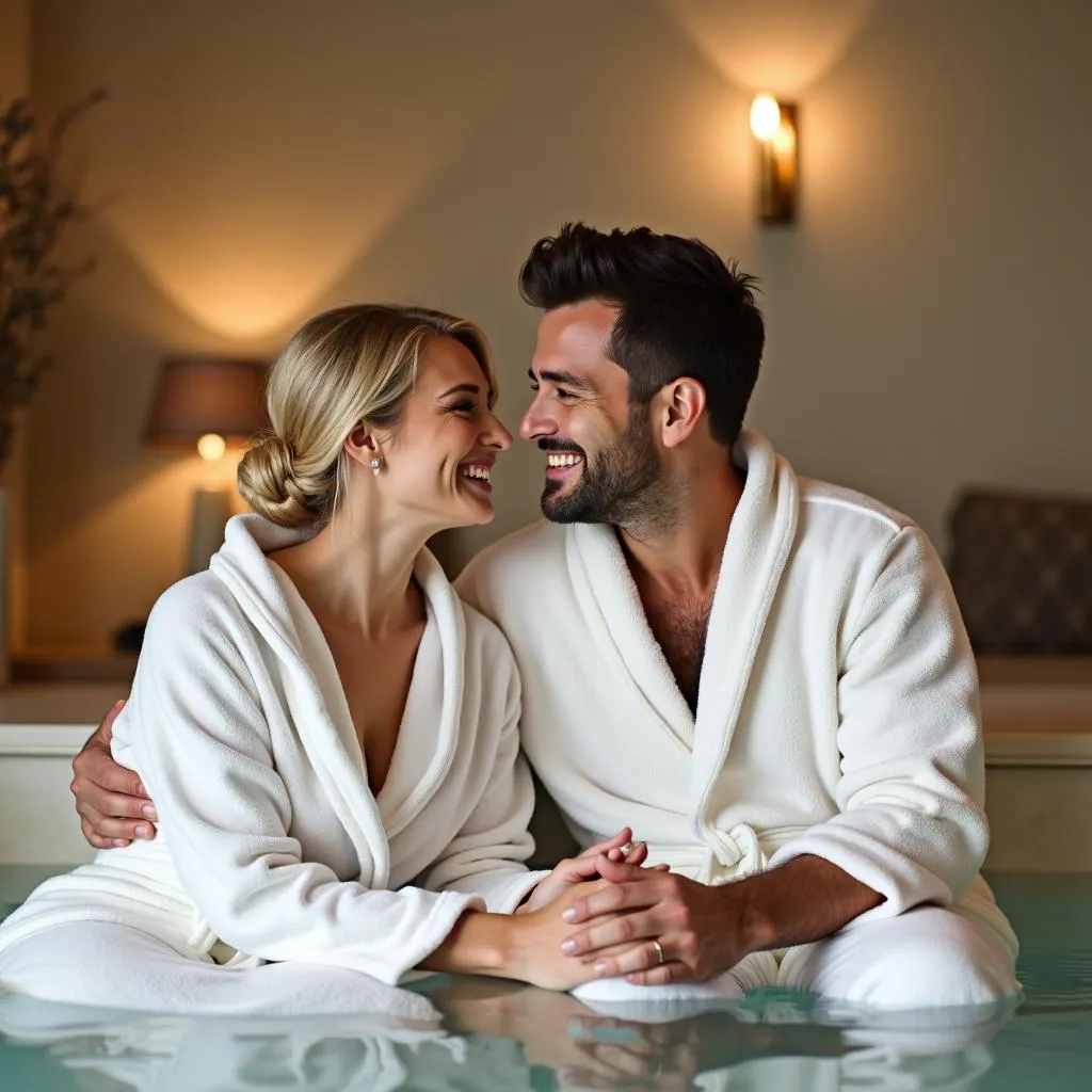 Newly Married Couple at a Cotswold Hotel Spa