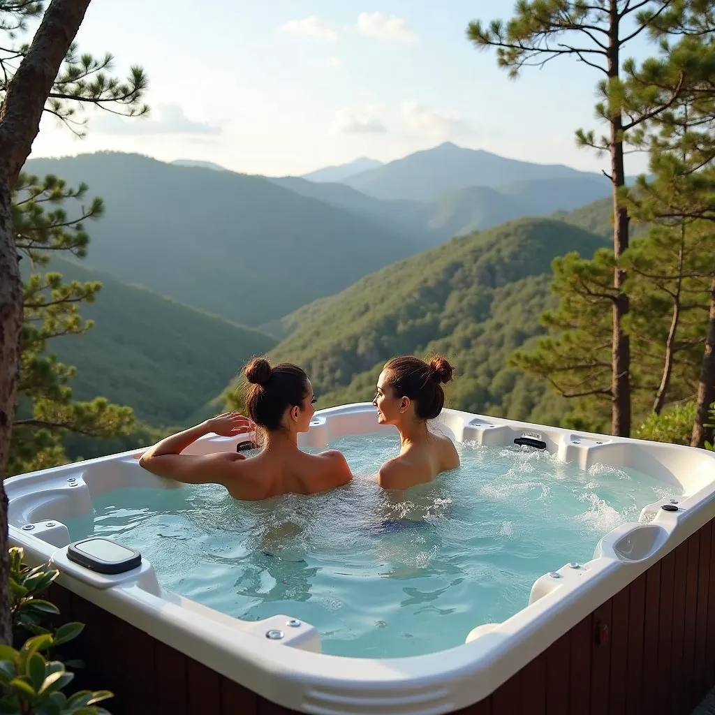  Couple Enjoying a Scenic View from a Vesuvius Spa