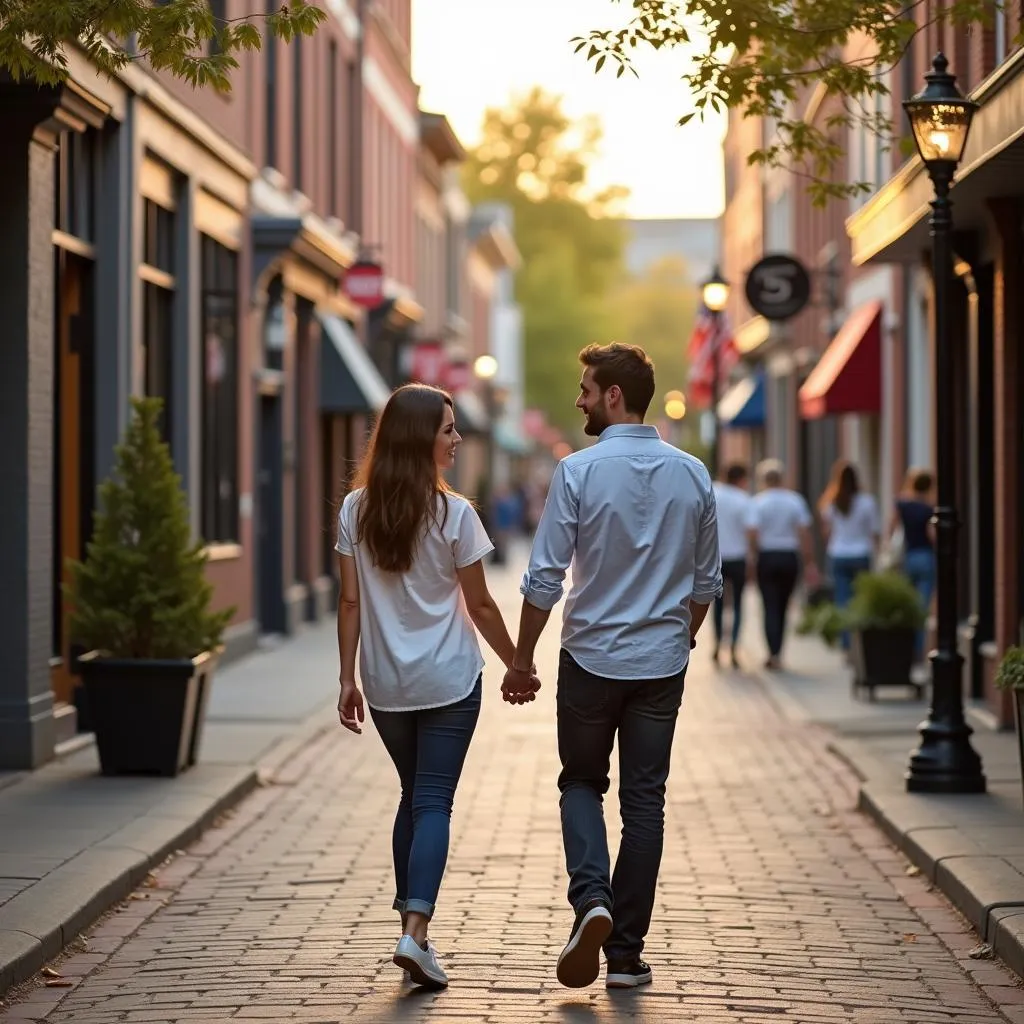 Couple Exploring Picturesque Kettering Town