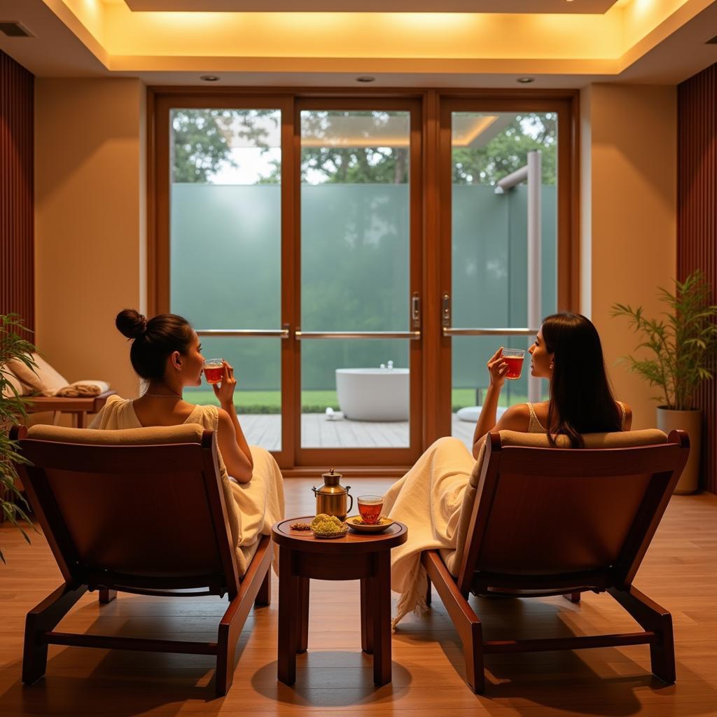 Couple Relaxing at a Delhi Spa