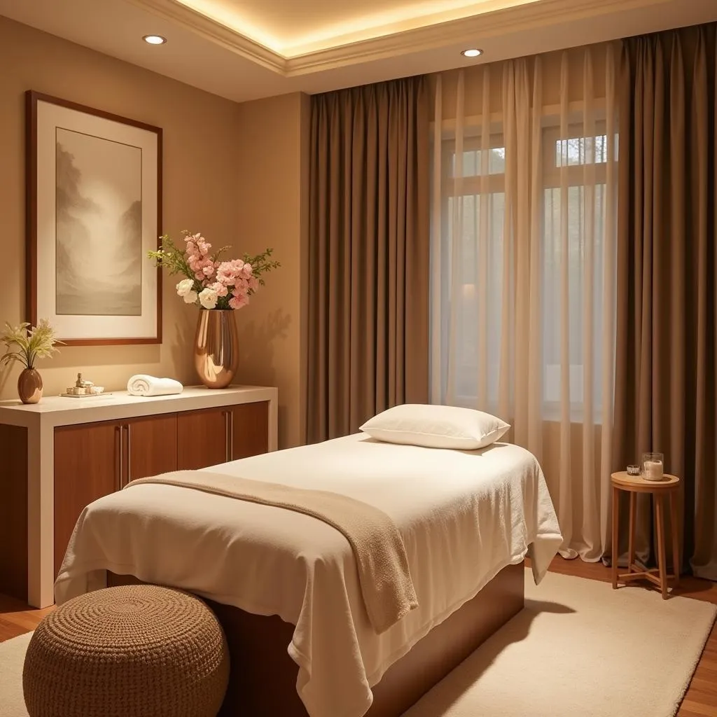 Luxurious treatment room at The Crown Spa