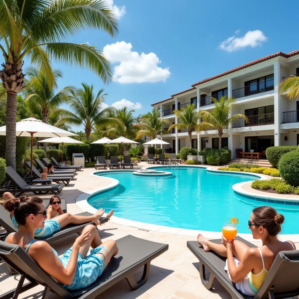 Relaxing Poolside at Crystal Waterworld Resort