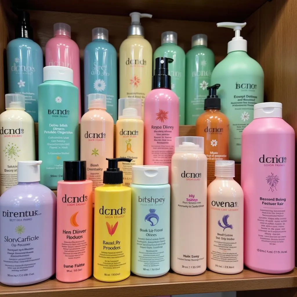 Hair Spa Products on Salon Shelf