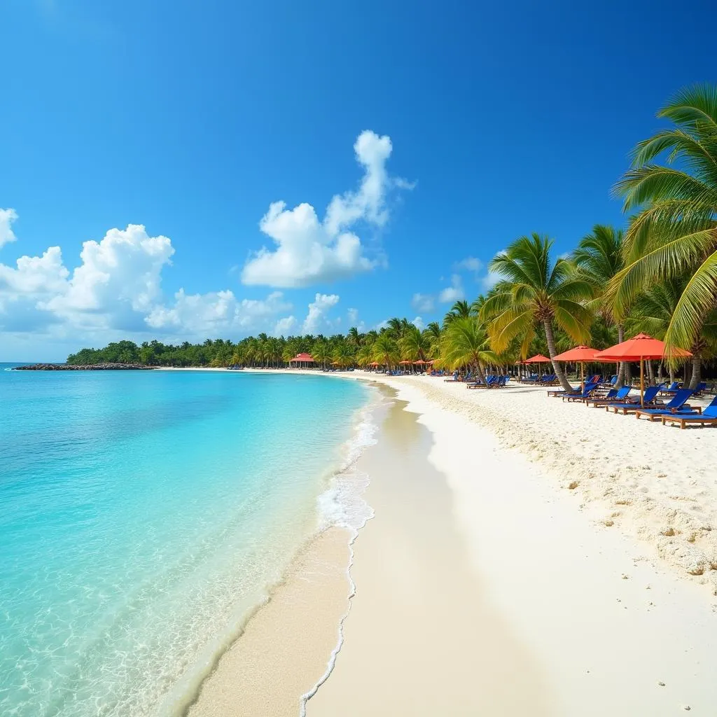 Picturesque beach at Dreams La Romana Resort