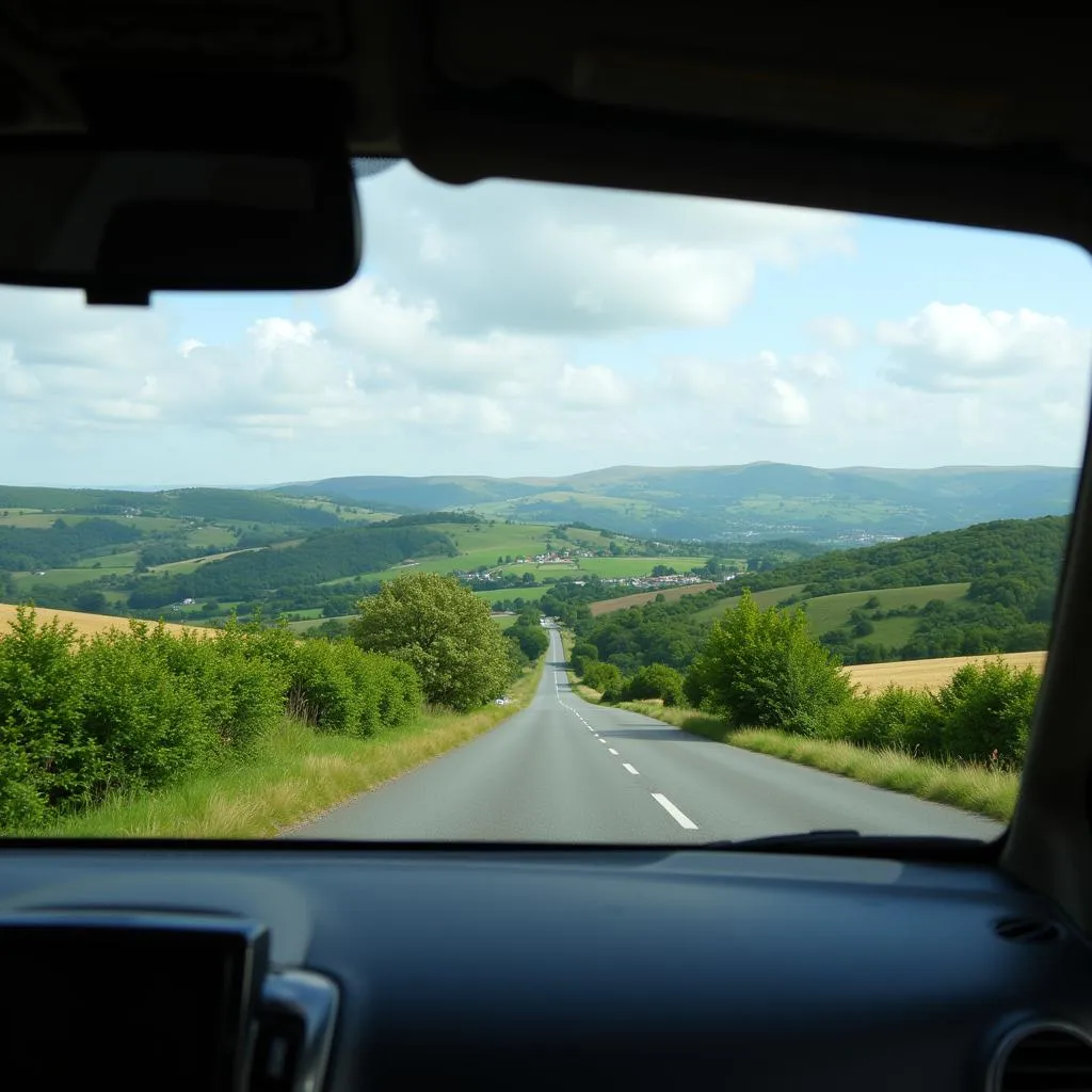 Driving Through English Countryside