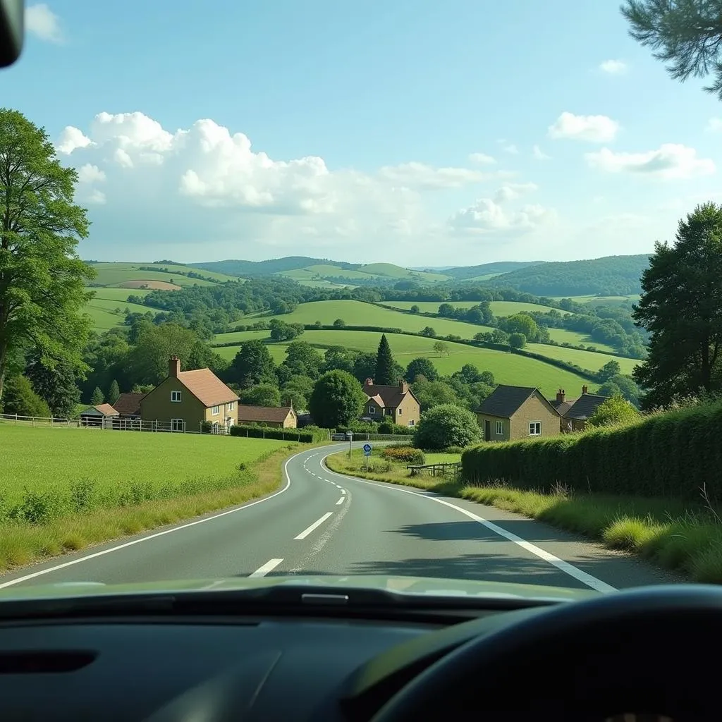 Driving Through English Countryside