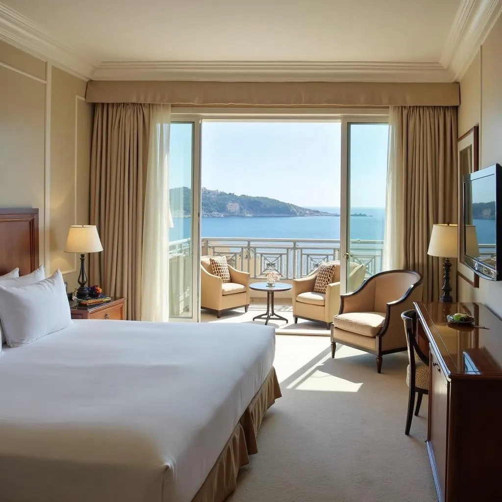 Luxurious suite with sea view at Eden Hotel Cannes