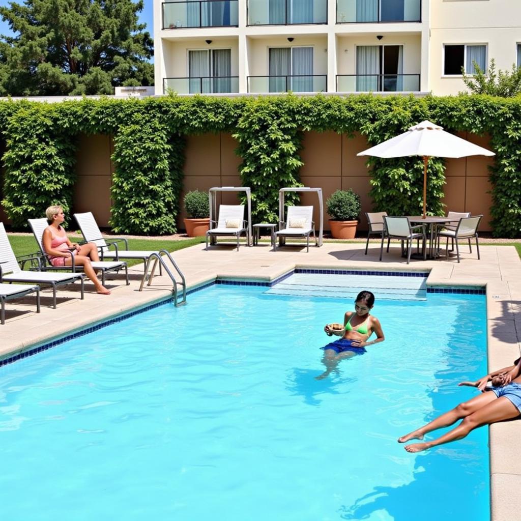 Relaxing pool area at Eilan Hotel and Spa