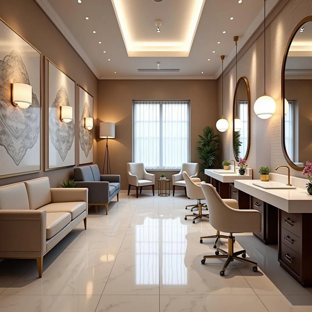 Elegant Nail Salon Interior