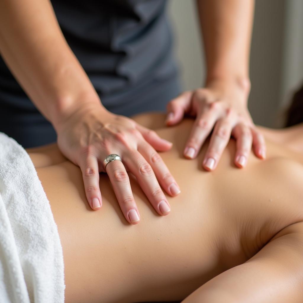 Massage therapy at Elements Salon