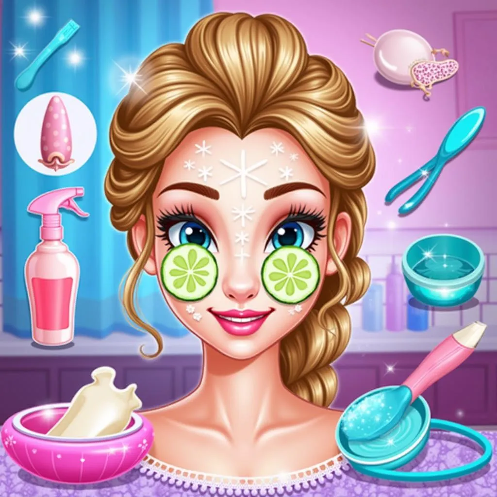 Elsa Makeover Spa Game Screenshot