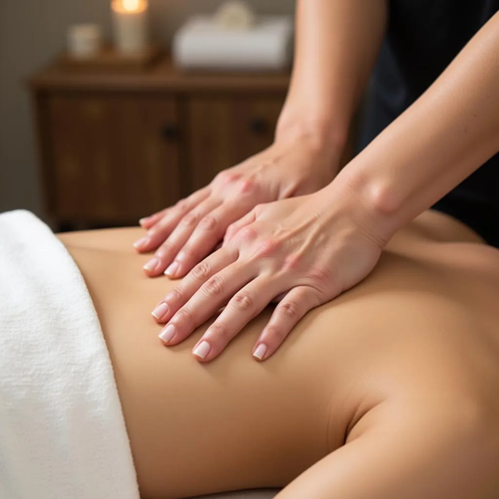 Skilled Therapist Performing a Massage in Lucknow Spa