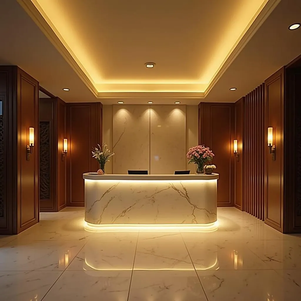 Four Fountain Spa reception area