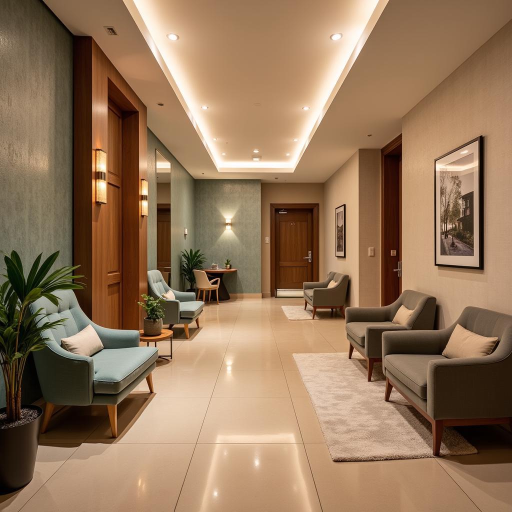 Luxurious reception area at Four Fountain Spa Koramangala