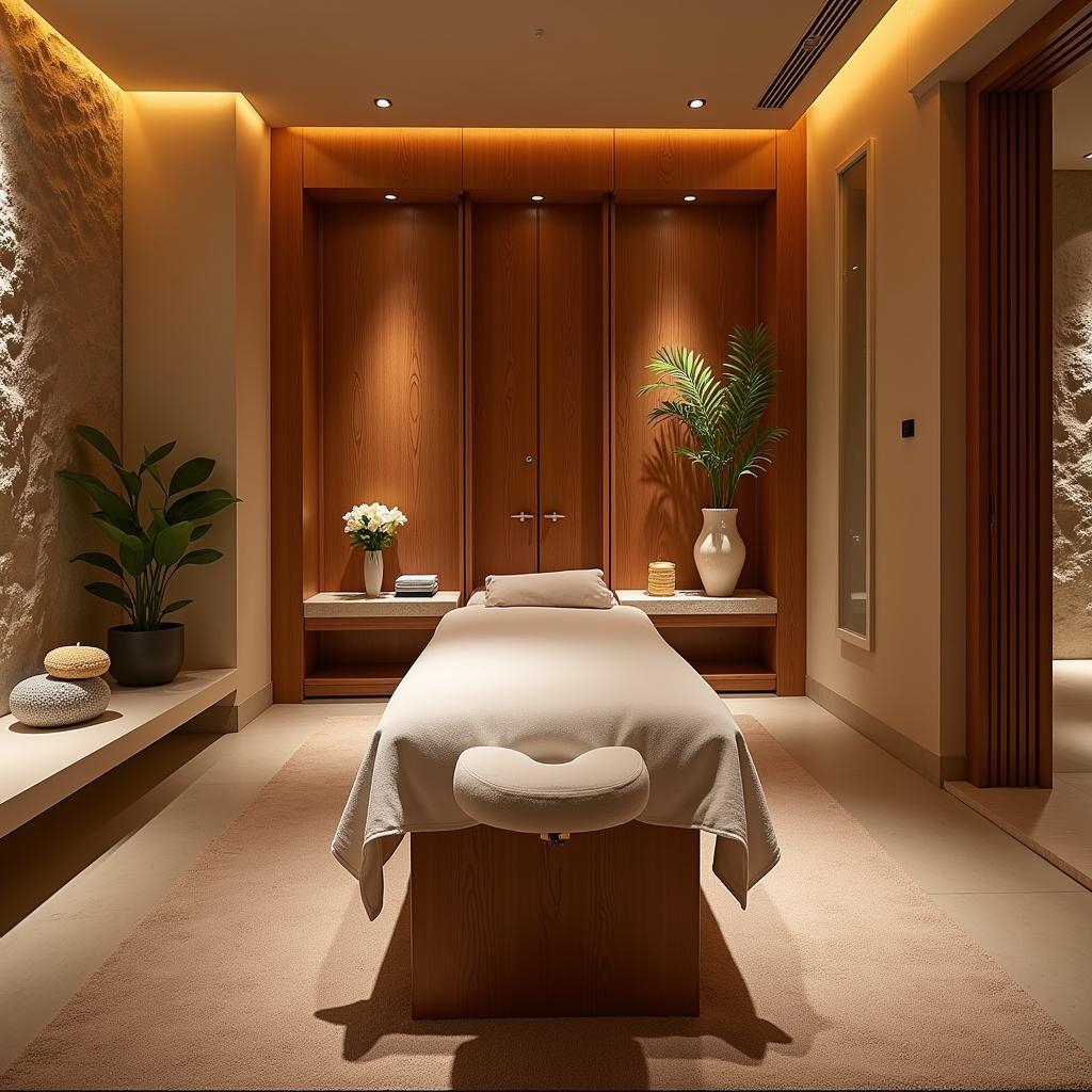 Relaxing Four Seasons Spa Treatment Room