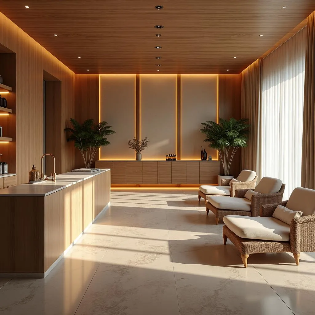 Luxurious Interior of a Fusion Spa and Salon