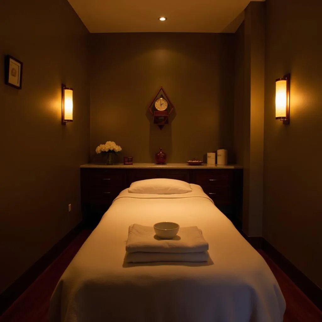 Serene spa treatment room at Glenville Resorts